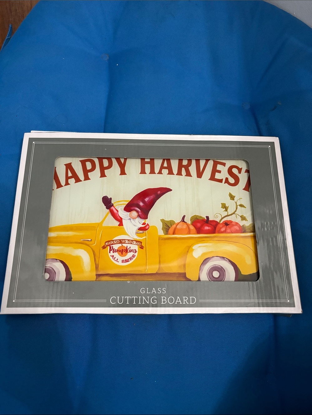 Christmas Tree Shop CuttingBoardHappyHarvestGnome HalloweenThemedNeverBeenOpened